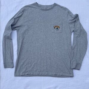 Vineyard Vines Jaguar Gray Long Sleeve Pocket Tee